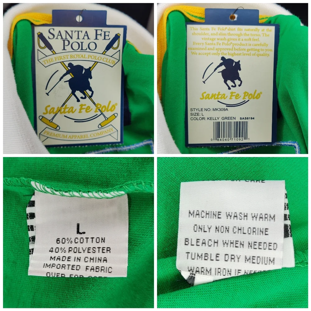 SANTA FE POLO Green Short Sleeve Brazil Polo - Picture 10 of 10